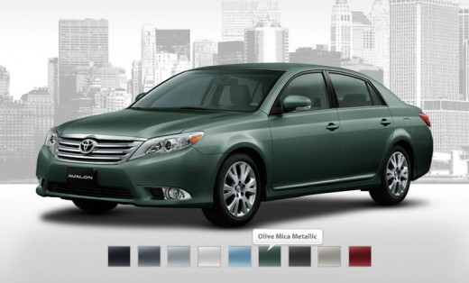 2012 Toyota avalon colors
